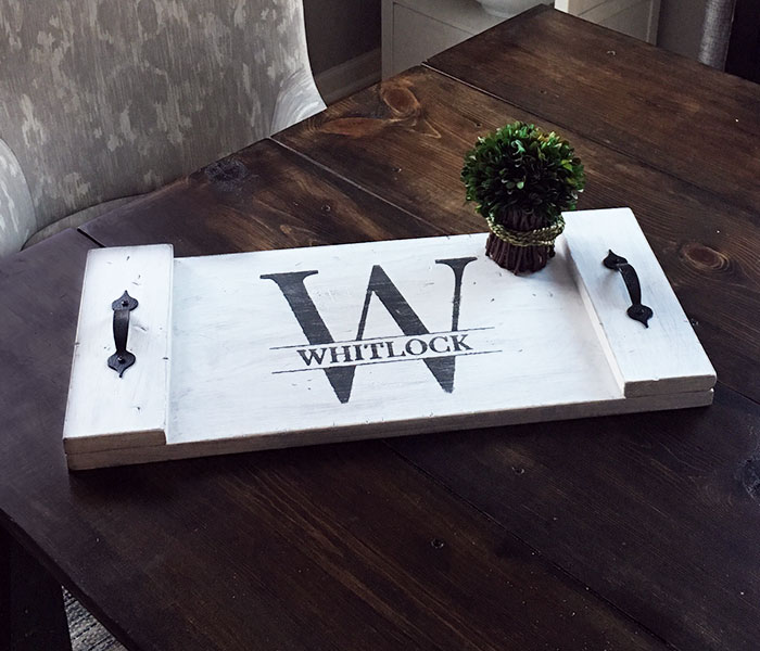 family-split-monogram-tray-12x24 Split Monogram Tray - 12x24 Wood Tray