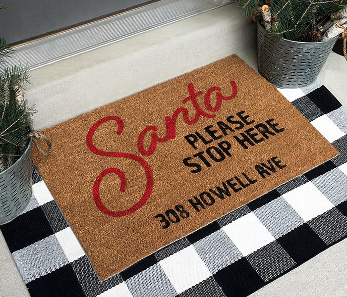 doormat-santa-please-stop-here-24x35 Santa Please Stop Here - 24x35 Doormat