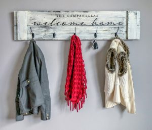 family-welcome-home-coat-rack-12x48 Welcome Home Coat Rack - 12x48 Wood Coat Rack