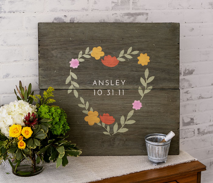 wedding-floral-heart-guestbook-24x24 Floral Heart Guestbook - 24x24 Wood Sign