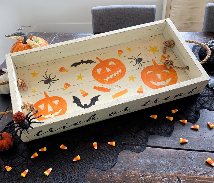 halloween-trick-or-treat-tray-14x26 Trick or Treat Tray - 14x26 Wood Tray