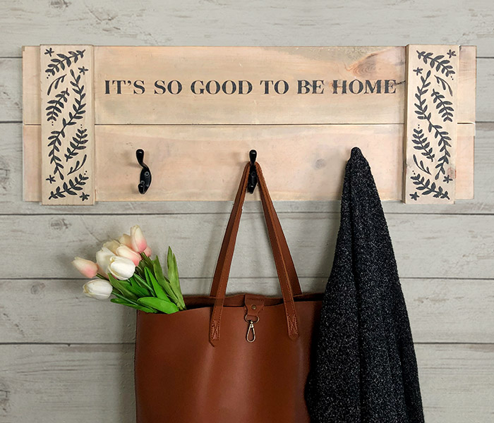 office-good-to-be-home-coat-rack-12x32 Good to be Home Coat Rack - 12x32 Wood Rack