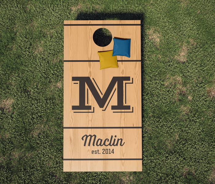 cornhole-shadow-monogram-24x48 Shadow Monogram - 24x48 Outdoor Cornhole Game