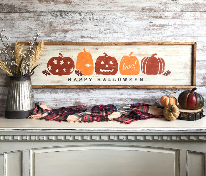 halloween-happy-halloween-pumpkins-14x50-framed Happy Halloween Pumpkins - 14x50 Framed