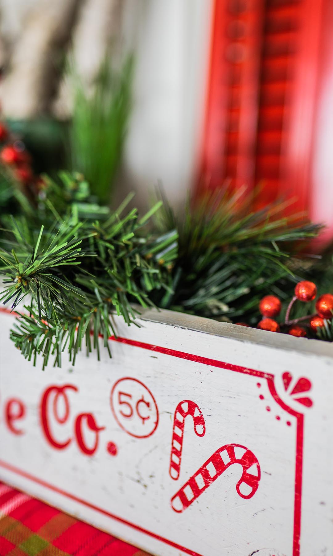 Candy Cane Co Greenery Closeup