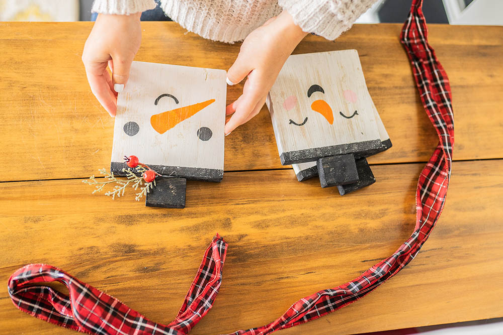 Snowman Trio Being Wrapped Snowman Trio Being Wrapped
