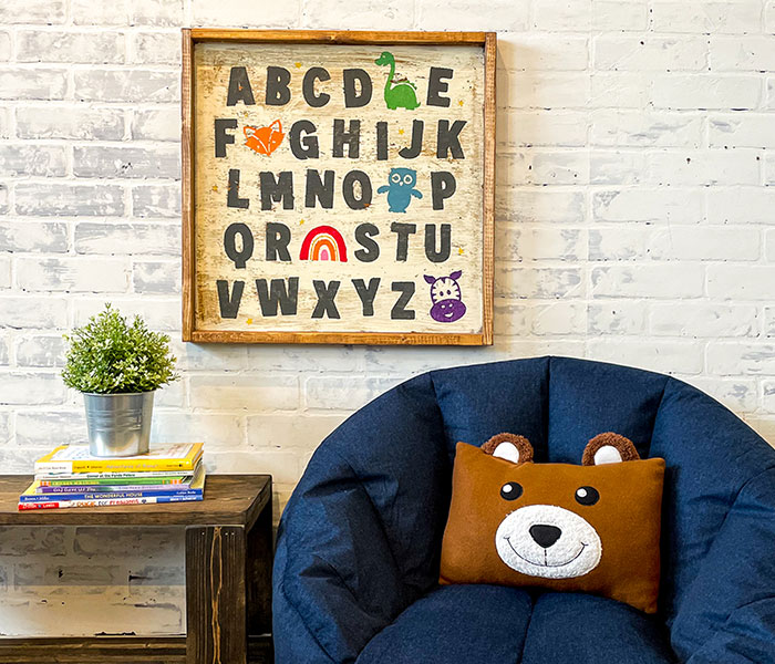 children-animal-alphabet-22x22-framed Animal Alphabet - 22x22 Framed