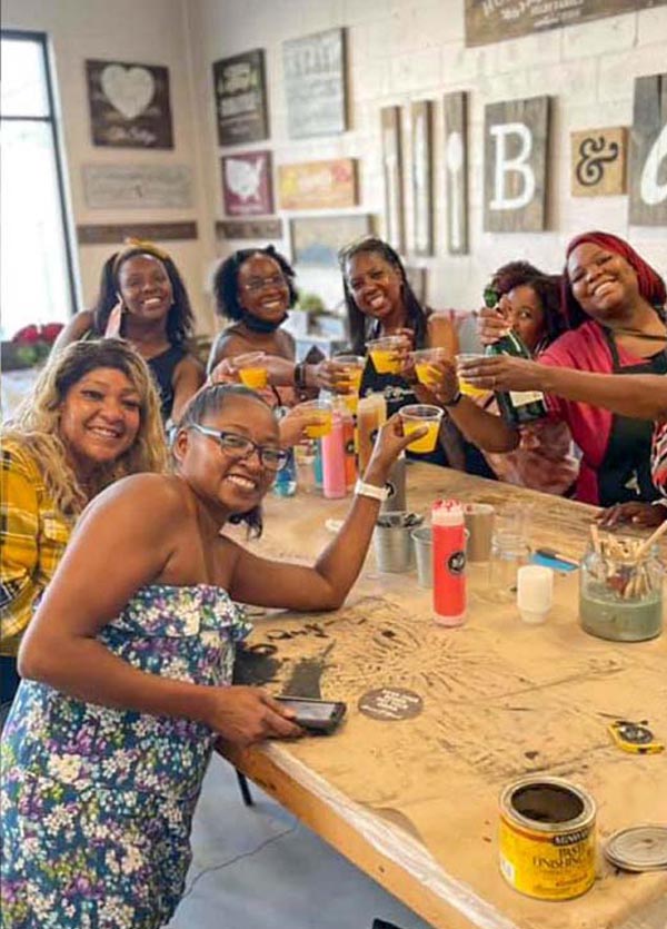 community-image-1 Ladies sip at paint party workshop