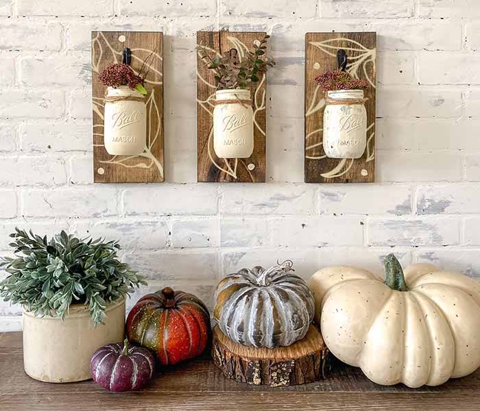 fall-botanical-glass-hanging-mason-jar-trio Botanical Glass Hanging Mason Jar Trio