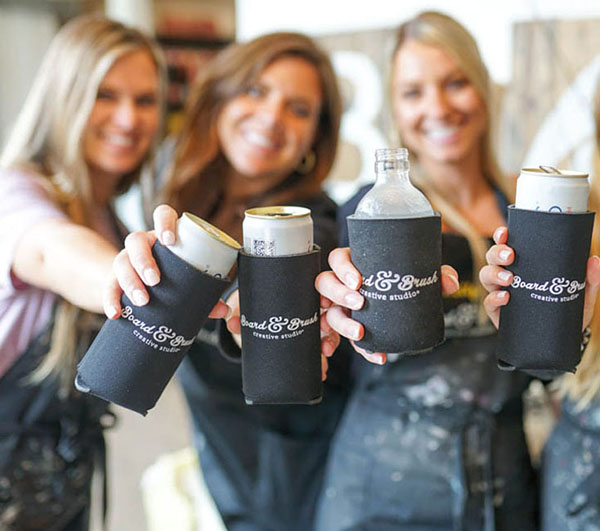 stuido-workshops-image-1 Girls cheers at wine and paint DIY workshop