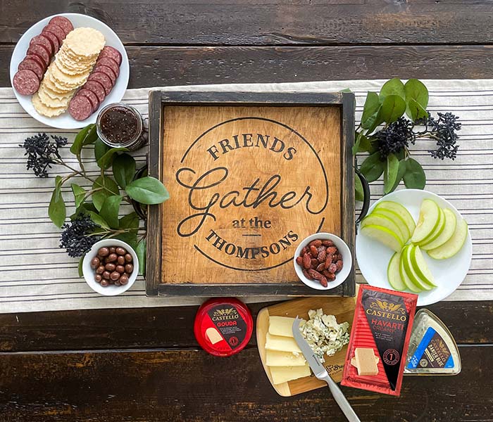 castello-friends-gather-14x14-framed-tray Friends Gather - 14x14 Framed Tray