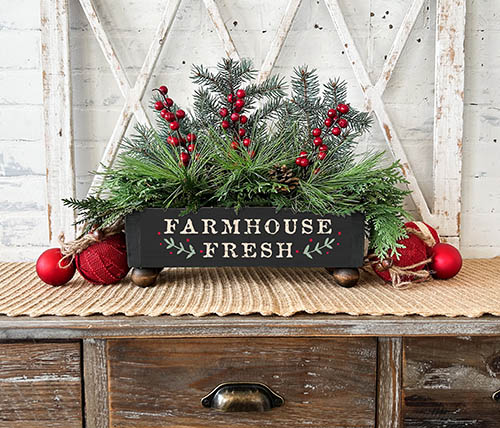greens-farmhouse-fresh-pedestal-box-14x4x6 Farmhouse Fresh Pedestal Box 14x4x6
