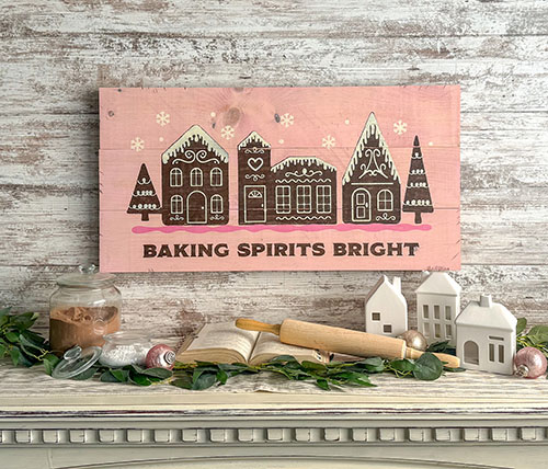 seasonal-gingerbread-village-18x32 Gingerbread Village 18x32 Sign